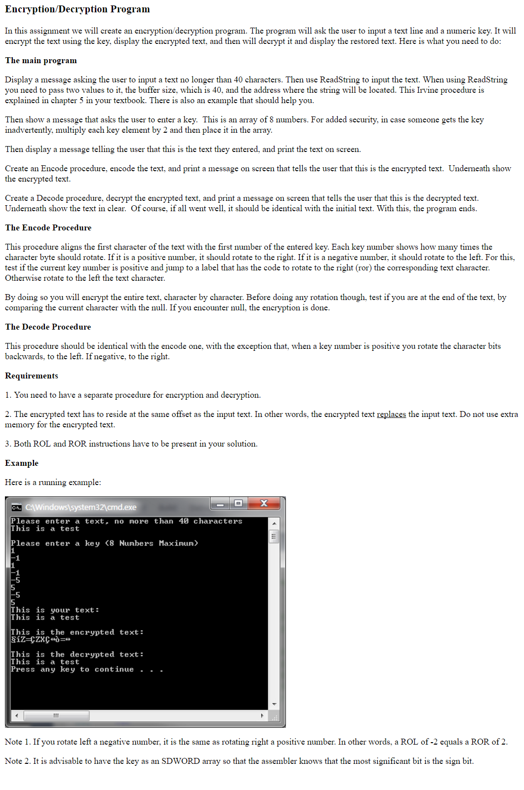 Assembly x86 windows | Computer Science homework help